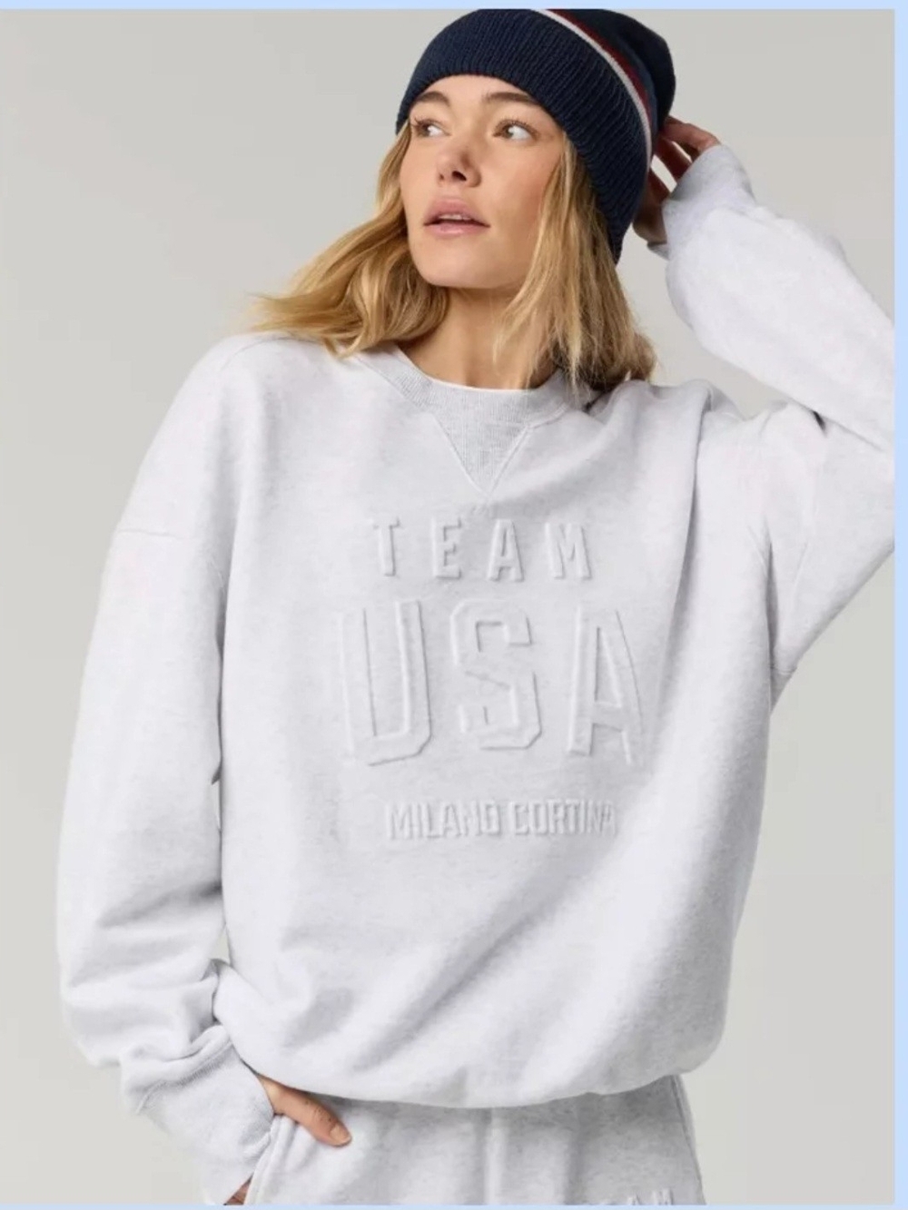 OFFLINE By Aerie Team USA Collection Cloud Fleece Crewneck Sweatshirt